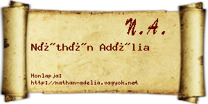 Náthán Adélia névjegykártya